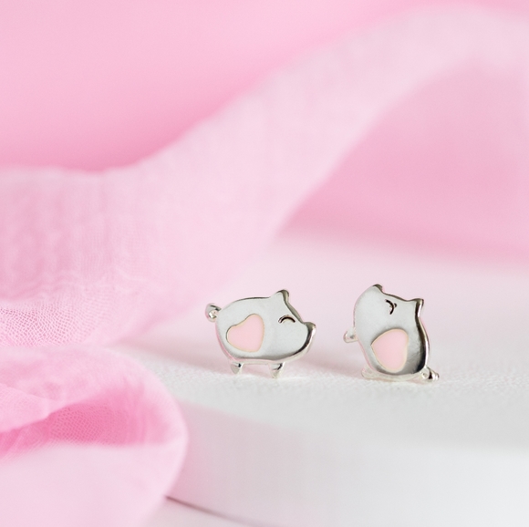 Petite Piggy Earrings - Picture 3 of 8